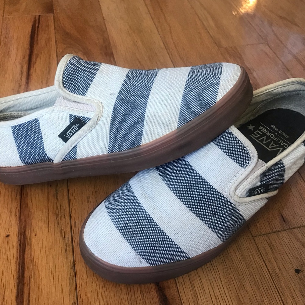 RARE Vans California striped low pro slip on